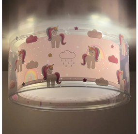 Dalber 41596 - Detské stropné svietidlo UNICORNS 2xE27/60W/230V 41596