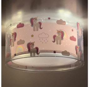 Dalber 41596 - Detské stropné svietidlo UNICORNS 2xE27/60W/230V PI518