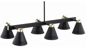 Argon 2552 - Luster na tyči AVALONE 6xE27/15W/230V čierna/zlatá