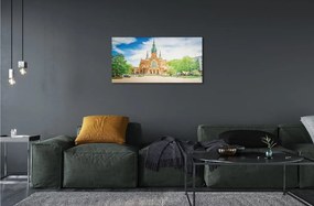 Sklenený obraz Katedrála Krakow 125x50 cm