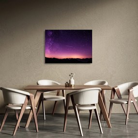 Sklenený obraz oblohy s padajúcou hviezdou (70x50 cm)