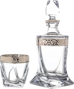BOHEMIA PRESTIGE QUADRO BAROKO PLATINUM WHISKY SADA 1+6 KS