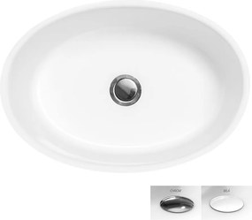 Besco Voľne stojace umývadlo z liateho mramoru Uniqa UM VS 46,5x32,5x84 cm, sifón Click-Clack BESCO-Typ výpuste: Click-Clack, biela, BESCO-Rozmery: 4…