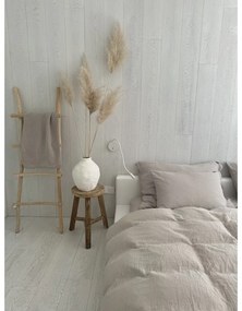 Béžové mušelínové obliečky na dvojlôžko 200x200 cm Plain Muslin – Butter Kings