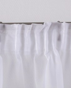 Krátky záves oblúk Lily, biely voál s výšivkou farba produktu biela látka polopriehľadný, lesklá