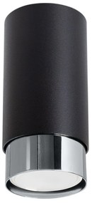 Stropné svietidlo Nero, 1x čierne kovové tienidlo, (12,5 cm), ch