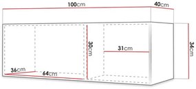 TV skrinka/stolík Torro I 100 (čierna). Vlastná spoľahlivá doprava až k Vám domov. 1123160
