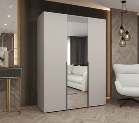 Šatníková skriňa 150 cm Alice 2 (kašmír + čierna). Akcia -20%. Vlastná spoľahlivá doprava až k Vám domov. 1126165