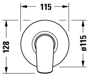 Duravit No.1 - SET sprchová páková batéria podomietková + základné teleso, chróm N14210007010