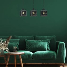 Rabalux 72219 - Luster na lanku SAMILO 3xE27/40W/230V čierna