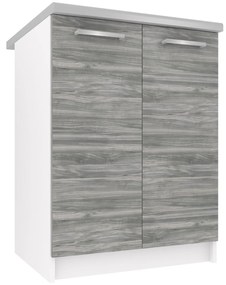 Kuchynská skrinka Belini spodná 60 cm šedý antracit Glamour Wood s pracovnou doskou  TOR SD2-60/0/WT/GW/0/E