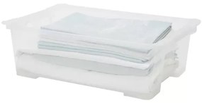 Rotho Univerzální úložný box, krabice s víkem, EVO, transparent - 58x39x19, 30l