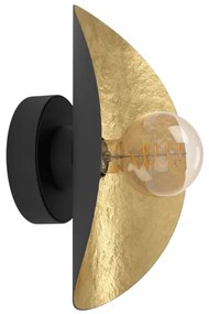 Eglo 390394 - Nástenné svietidlo SACEDA 1xE27/40W/230V čierna/zlatá