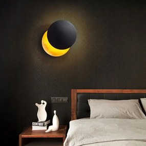 Toolight Toolight, LED nástenné svietidlo APP1433-W, čierna matná-zlatá, OSW-07985