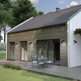 Exteriérové solárne nástenné LED svietidlo Butterfly, 1x LED 1,5w, čierna, pohybový senzor