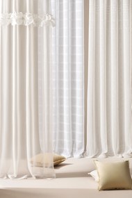 Room99 Záclona na páske Frilla s volánikmi Jednofarebná Farba: Svetloružová, Veľkosť: 140 x 250 cm