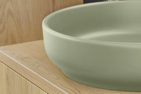 Comad Keramické umývadlo na dosku RIVER 1 OLIVE GREEN MATT UN 40, zelená