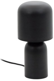Čierna stolová lampa s kovovým tienidlom (výška 28 cm) Monze – Kave Home