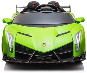 LEAN CARS ELEKTRICKÉ AUTÍČKO - Lamborghini Veneno - NELAKOVANÉ ZELENÉ- 4x45W MOTOR - 12V10Ah BATÉRIA -2023