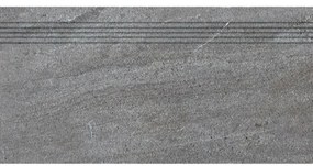 Schodovka Rako Quarzit tmavo sivá 30x60 cm mat DCPSE738.1, 1 ks