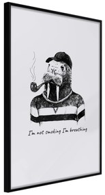 Artgeist Plagát - I'm Not Smoking. I'm Breathing [Poster] Veľkosť: 20x30, Verzia: Čierny rám s passe-partout