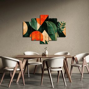 Obraz - Geometrické prírodné motívy II. (150x105 cm)