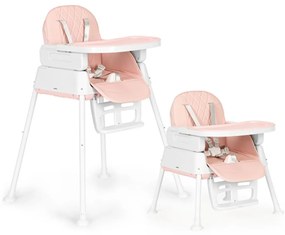 Skladacia detská stolička - 3v1 | ružová