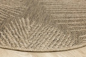 Koberec Patio 5028/170 béžový / hnedý kruh