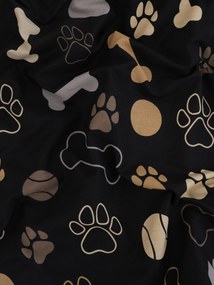 Bavlnené obliečky Renforcé – Psie labky čierne