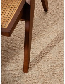 Okrúhly vnútorný a vonkajší koberec v béžovej a slonovinovej farbe ø 160 cm Duet Kona – NORTHRUGS