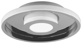 Kovové LED stropné svietidlo v lesklej striebornej farbe ø 30 cm Ascari - Trio