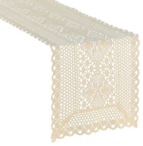 EUROFIRANY AŽÚROVÝ BEHÚŇ NA STÔL MEGGY 32X180 CM SVETLOBÉŽOVÝ