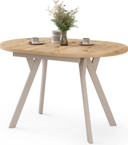 Mazzoni ALMO Dub Artisan / kašmírové nohy - OVÁLNY ROZKLADACÍ STÔL 120-220 cm PRE 10-12 OSÔB