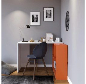PC stolík Cander (biela + oranžová). Vlastná spoľahlivá doprava až k Vám domov. 1088239