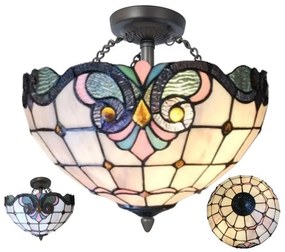 Stropnica luster na retiazkach Tiffany ELECTRA Ø40 2*E27