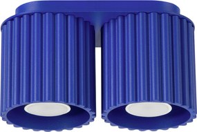 Stropné svietidlo Aura, 2x modré hliníkové tienidlo, (10 cm)