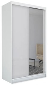 Skriňa s posuvnými dverami a zrkadlom TARRA, sonoma,120x216x61