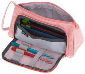 KIK Školský peračník s dvojitým vreckom vanity case ružový