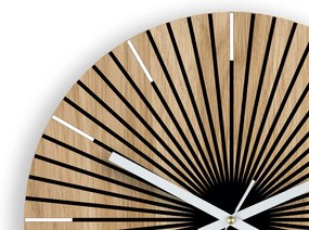 Dřevěné nástěnné hodiny Arian 33 cm dub přírodní/černé