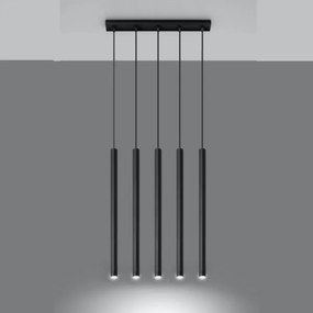 Sollux SL.0472 - Luster na lanku PASTELO 5 5xG9/8W/230V čierna