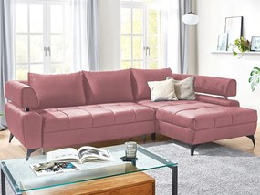 Rohová sedacia súprava Paris, staroružová látka, pravý roh