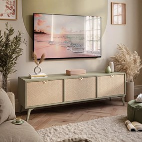 TV STOLÍK FONDY JEDLIČKA SCANDI + EUKALYPTUS 158 cm