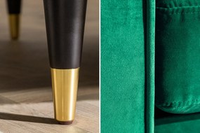 Trojmiestna pohovka COZY VELVET 220cm smaragdovo zelená