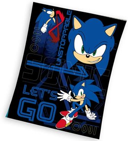 Detská deka Carbotex Unstoppable Sonic theHedgehog, 130 x 170 cm
