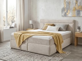 Čalúnená manželská posteľ MIRELLA 180x200 béžová