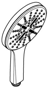 GROHE 26544000 - Ručná sprcha RAINSHOWER SMARTACTIVE 130 mm lesklý chróm