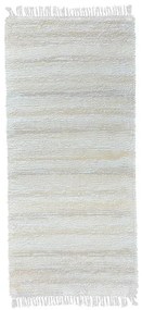 Ručne tkaný bavlnený koberec Milan B 0,6/1,5 biela