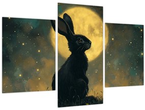 Obraz - Zajac s mesiacom (90x60 cm)