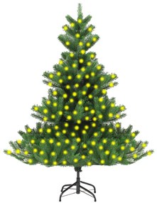 Umelý vianočný stromček jedľa Nordmann s LED zelený 240 cm 3077476