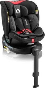 Lionelo - Autosedačka s otočnou základňou NAVY i-Size 40-150 cm čierna/červená